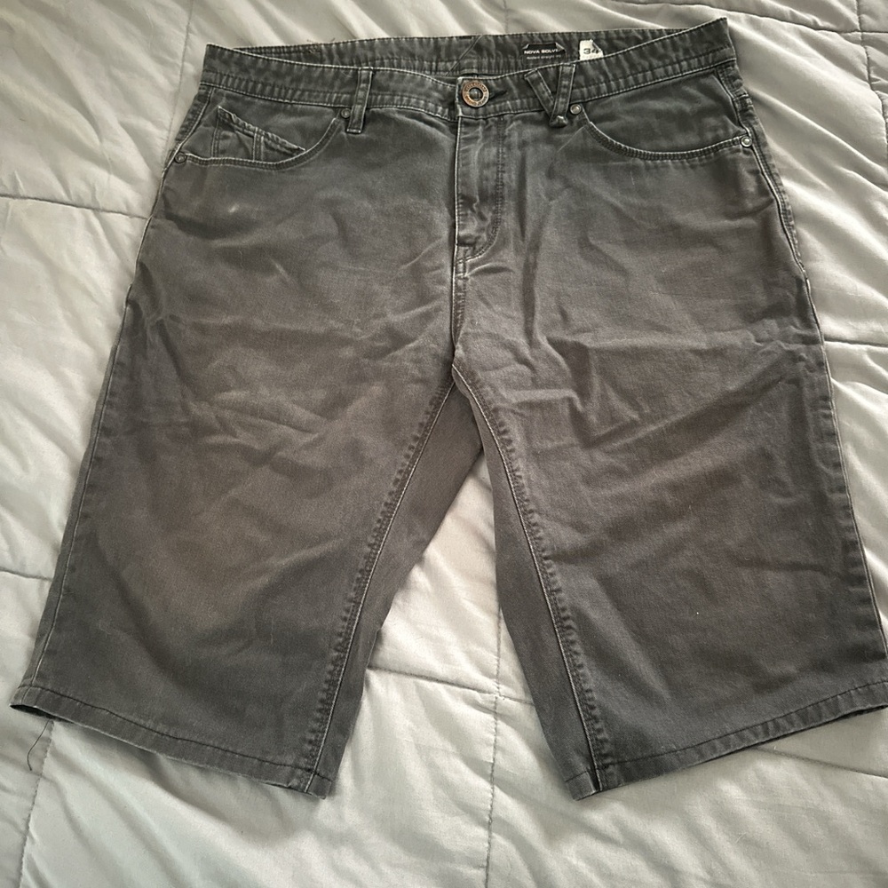 Genuine Volcom Jeans  Black Gray Denim Shorts